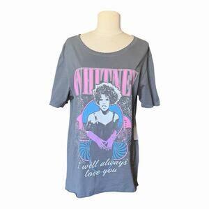 Recycled Karma Whitney Houston I Will Always Love You Graphic Band Tee Medium